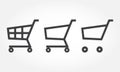 Shopping Cart icon set isolated on white background. Vector ilustration Royalty Free Stock Photo